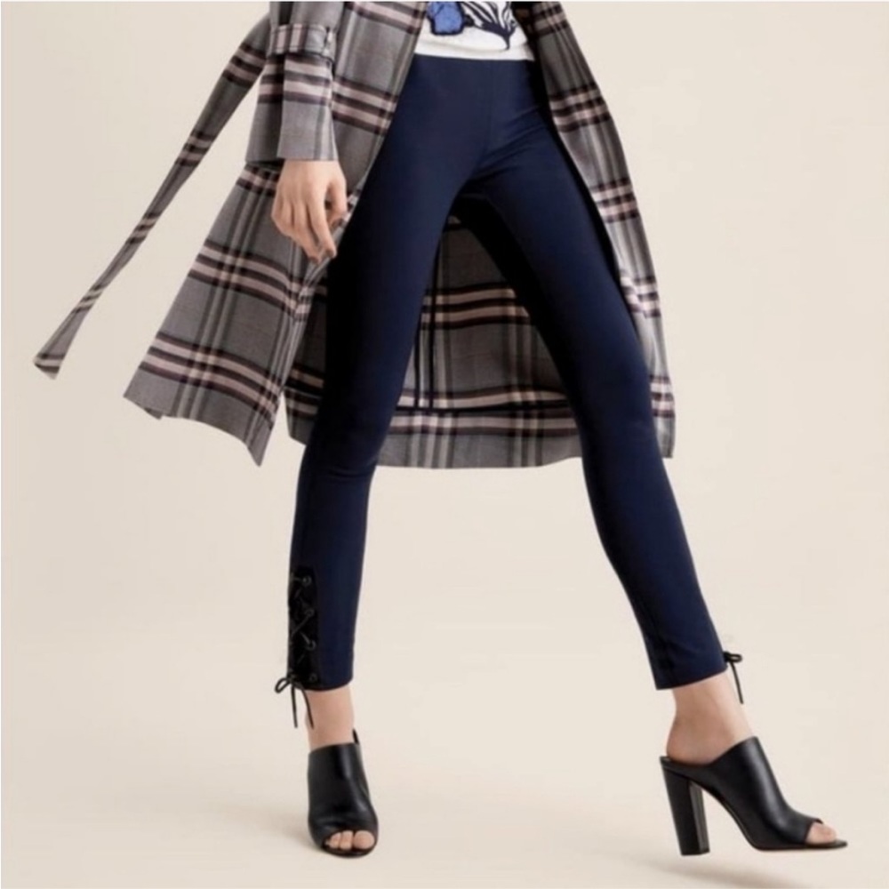 Rag & Bone Simone Navy Lace-Up Pants